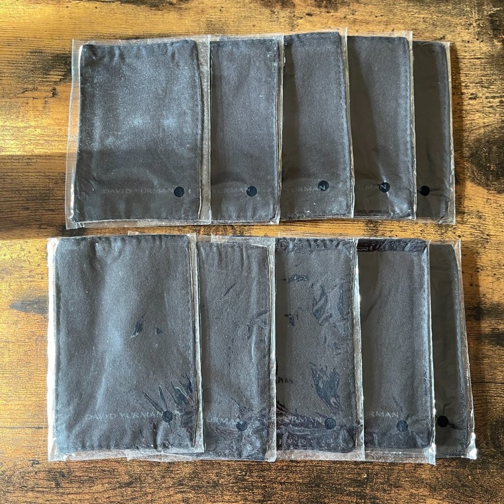 NEW David Yurman Polishing Cloth Lot - 10 in Total